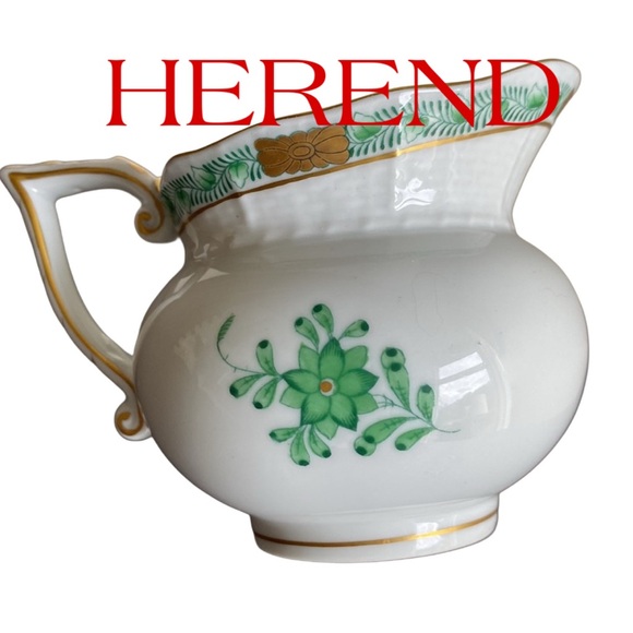 🎁Herend Chinese Bouquet Green Creamer GIFT for SOMEONE SPECIAL